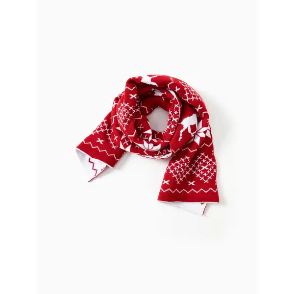 PATPAT Matching Christmas Scarves for Adult and Kids Isle Fair Pattern Adult