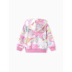 PATPAT Care Bear Baby/Toddler Boy/Girl 1pc 3D Ears Plush Hooded Jacket Pink