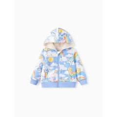 PATPAT Care Bear Baby/Toddler Boy/Girl 1pc 3D Ears Plush Hooded Jacket Blue