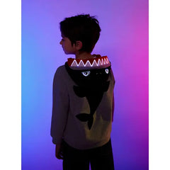 PATPAT Go-Glow Illuminating Sweatshirt Hoodie with Light Up Shark Including Controller (Built-In Battery)