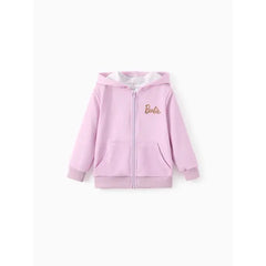 PATPAT Barbie Outfit Toddler/Kid Girl 1pc Character Pattern Long-sleeve Hooded Zipper Jacket Pink