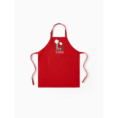 PATPAT Mommy and Me Red Christmas Aprons 100% Cotton Embroidered Baking Theme kid