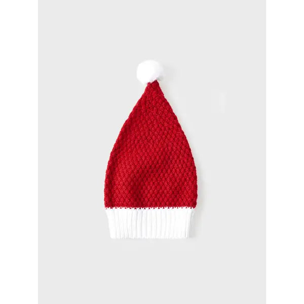 PATPAT Red Christmas Hat Matching Family Cute Crochet Hat for kid