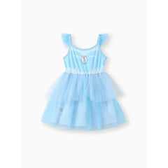 PATPAT Go-Glow Disney Princess Cindere Illuminating Dress with Light Up Layered Tulle Skirt Including Controller (Built-In Battery) Light blue