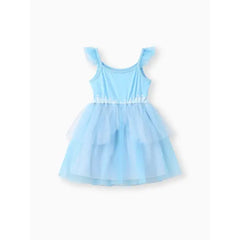 PATPAT Go-Glow Disney Princess Cindere Illuminating Dress with Light Up Layered Tulle Skirt Including Controller (Built-In Battery) Light blue