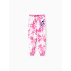 PATPAT Disney Stitch Kid Boy/Girl 2pcs Character Tie-dyed Pattern Hoodies And Pants Set Pink