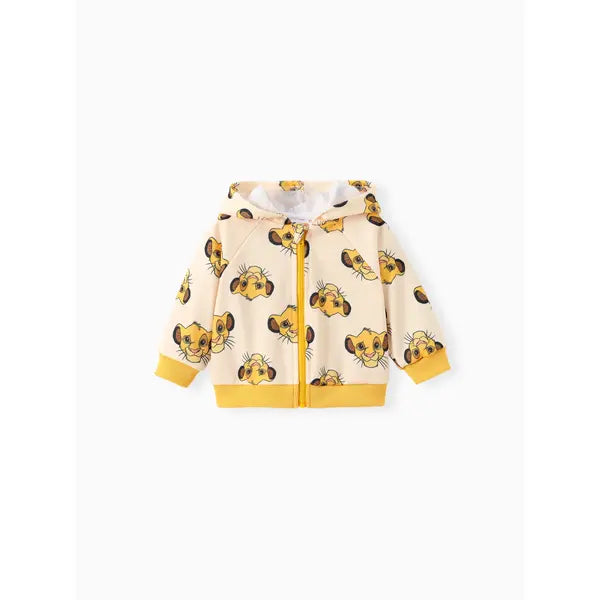 PATPAT Disney Lion King Baby/Toddler Boy 1pc Cotton Character Pattern Hooded Jacket Yellow