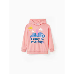 PATPAT Disney Stitch Mommy And Me 1pc Character Letter Print Hooded Sweatshirt