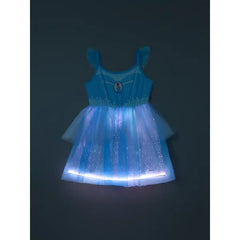 PATPAT Go-Glow Disney Princess Cindere Illuminating Dress with Light Up Layered Tulle Skirt Including Controller (Built-In Battery) Light blue