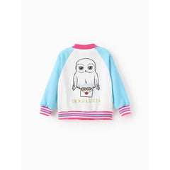 PATPAT Harry Potter Toddler/Kid Boy/Girl 1pc Owl/Logo Pattern Colorblock Jacket Blue