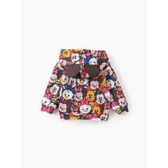 Patpat Disney Mickey and Friends Baby/Toddler 1pc Character Allover Pattern 3D Ears hooded Jacket