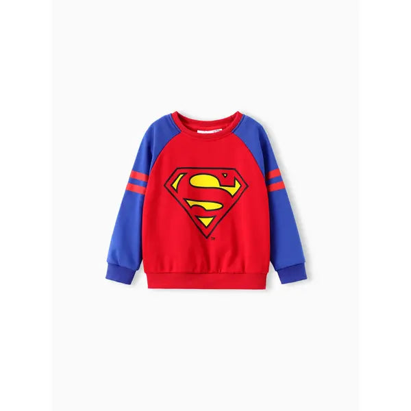 PATPAT Justice League Toddler/Kid Boy 2pcs Superman Colorblock Top And Pants Set