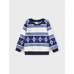 PATPAT Christmas Toddler Boy/Girl Snowflake Sweatshirt Blue