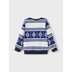 PATPAT Christmas Toddler Boy/Girl Snowflake Sweatshirt Blue