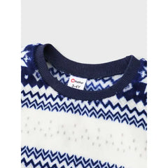 PATPAT Christmas Toddler Boy/Girl Snowflake Sweatshirt Blue