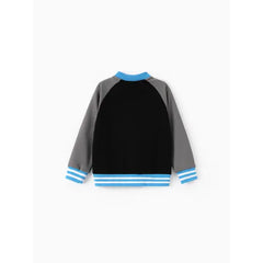 PATPAT Justice League Toddler/Kid Boy/Girl 1pc Batman/Wonder woman/Superman Colorblock Long-sleeve Jacket Black
