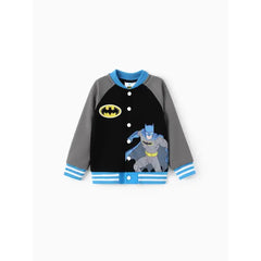 PATPAT Justice League Toddler/Kid Boy/Girl 1pc Batman/Wonder woman/Superman Colorblock Long-sleeve Jacket Black