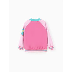 PATPAT Justice League Toddler/Kid Boy/Girl 1pc Batman/Wonder woman/Superman Colorblock Long-sleeve Jacket Pink