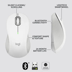 Logitech M550 Signature Wireless Mouse (910-006592) - Off White