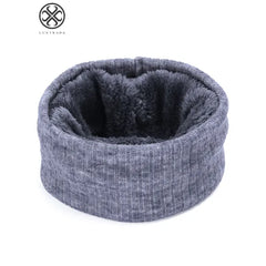 Luxtrada Double-Layer Fleece Neck Warmer Scarf – Windproof & Thick Knit for Men & Women