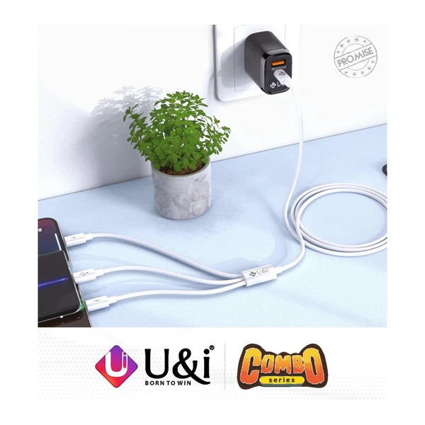 UI PD 3in 1 Ultra Flexible Cable Combo Series 24