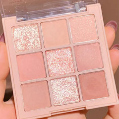 Makeup Eyeshadow Palette Awwp Multi-Color 1X Eyeshadow Pretty Fenty Beauty Makeup Milk Tea Nine-Color Eyeshadow Palettes Acrylic Nude Color Series Earth Color, Clear Out Stock!