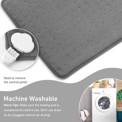 Maxkare 12 x 24 inch Heating Pad with 4 Heat Settings & Auto Shut-off - Gray
