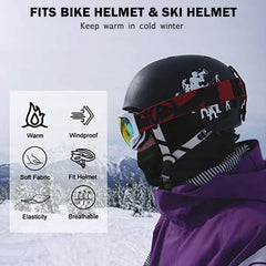 IC ICLOVER Full Face Ski Mask Balaclava Winter Thermal Fleece Hood Neck Warmer