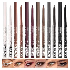 LANGMANNI Metal Colorful Eyeliner Pencil Set Matte & Shimmer Eye Makeup,Smooth Use Long Lasting & Waterproof Eyeliner Set