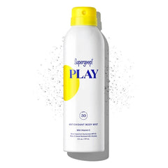 Supergoop! PLAY Antioxidant Body Mist Sunscreen SPF 50 with Vitamin C, 3 oz or 6 fl oz – Continuous Spray, Broad Spectrum PA++++, Water & Sweat Resistant