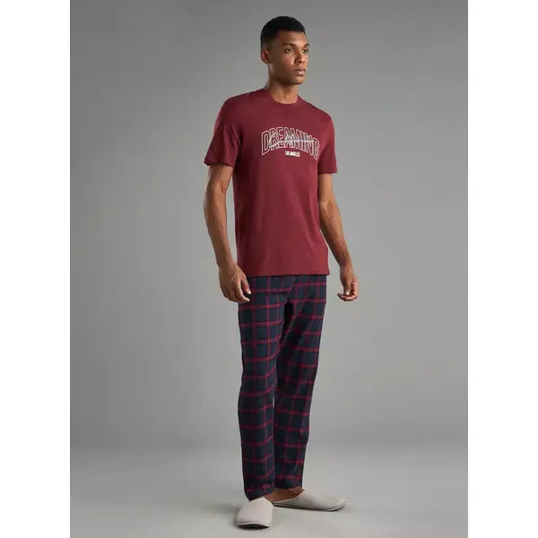 Printed Pyjama Set - Blue