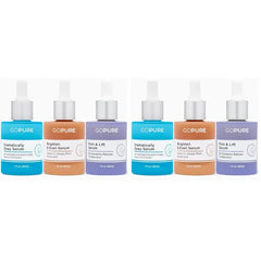 goPure Power Serum Trio Set - Radiant Vitamin C Serum, Hydrating Hyaluronic Acid, Bakuchiol and Retinol for Visibly Brighter, Moisturized, and Firmer-Looking Skin - Set of 3, 1.0 fl oz