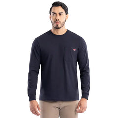 Wrangler Workwear Men's Long Sleeve Heavyweight Pocket T-Shirt