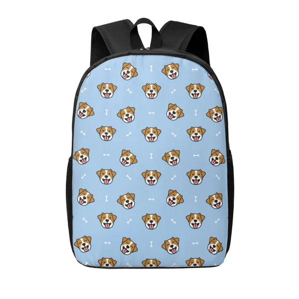 Disketp Terrier School Backpack, Lightweight Basic Middle School Bookbags 17 Inch Casual Daypack for Student College, Travel or Outdoor