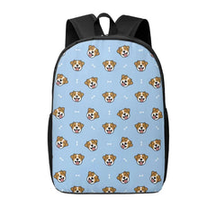 Disketp Terrier School Backpack, Lightweight Basic Middle School Bookbags 17 Inch Casual Daypack for Student College, Travel or Outdoor