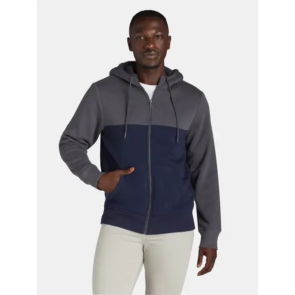 George Men's & Big Men's High Pile Fleece Lined Jacket with Hood