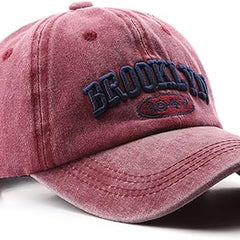 Brooklyn Cap Washed Vintage Baseball Cap Sun Hat for Men and Women