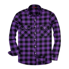 Alimens & Gentle Long Sleeve Button Up Shirt for Men Flannel Shirts Regular Fit