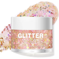 LANGMANNI Holographic Body Glitter Gel for Body, Face, Hair and Lip.Color Changing Glitter Gel Under Light.