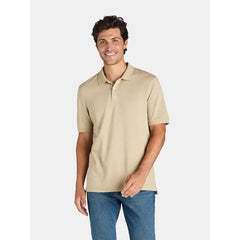 George Men's and Big Men's Interlock Polo Shirt with Short Sleeves