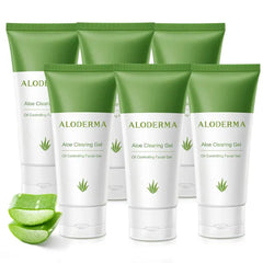 Aloderma Aloe Clearing Gel for Clear Complexion with 90% Organic AloeVera - Moisturizing, Oil Controlling Facial Lotion with Allantoin, Wintergreen Extract - Soothing, Skin Calming Aloe Gel, 2.8oz