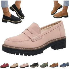 Orthoture-Orthopedic Platform Loafers - Orthoture Orthopedic Shoes Women, Orthoture Womens Round Toe Flats Walking Shoe, Arch Support Slip-On Loafers Suitable for All Foot Shapes