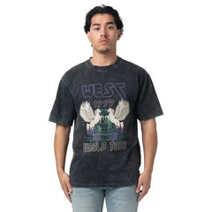 WeSC Men's Mason Short Sleeve Enzyme Washed Tee Palm Logo