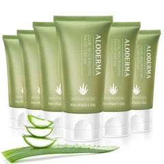 Aloderma Nourishing Hand Cream, 2.1oz Travel Size - Non-Greasy Gentle Hand Cream for Dry, Cracked Hands, Lightweight Lotion Made with 66% Organic Aloe Vera and Shea Butter for Soft Hands