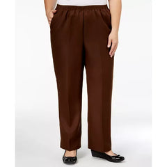 Alfred Dunner Plus Size Classic Pull-On Straight-Leg Short Length Pants
