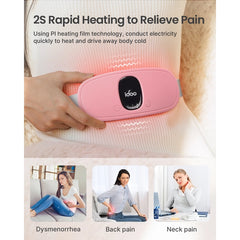 iDOO Cordless Electric Heating Pad With 3 Heat Setting and 3 Massage Modes