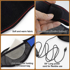 Bottlepic USB Electric Neck Heating Pad – Hot Compress Therapy Brace for Stiffness & Soreness Relief With 3 Temperature Levels and Timer Settings