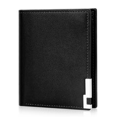 Cshidworld Men's Full Grain Leather Wallet - Ultra-Slim RFID Blocking Bifold with 7 Card Slots & 1 ID Window