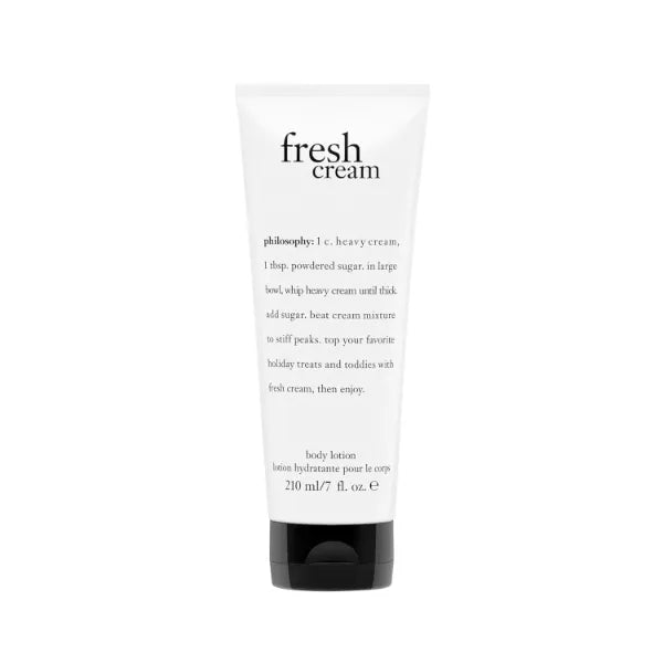 philosophy fresh cream body lotion with notes of vanilla, heliotrope & tonka bean, Super smooth, Absorbs quickly to leave skin feeling silky soft