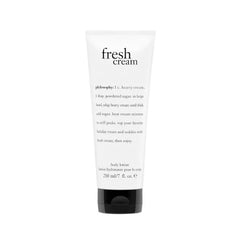 philosophy fresh cream body lotion with notes of vanilla, heliotrope & tonka bean, Super smooth, Absorbs quickly to leave skin feeling silky soft